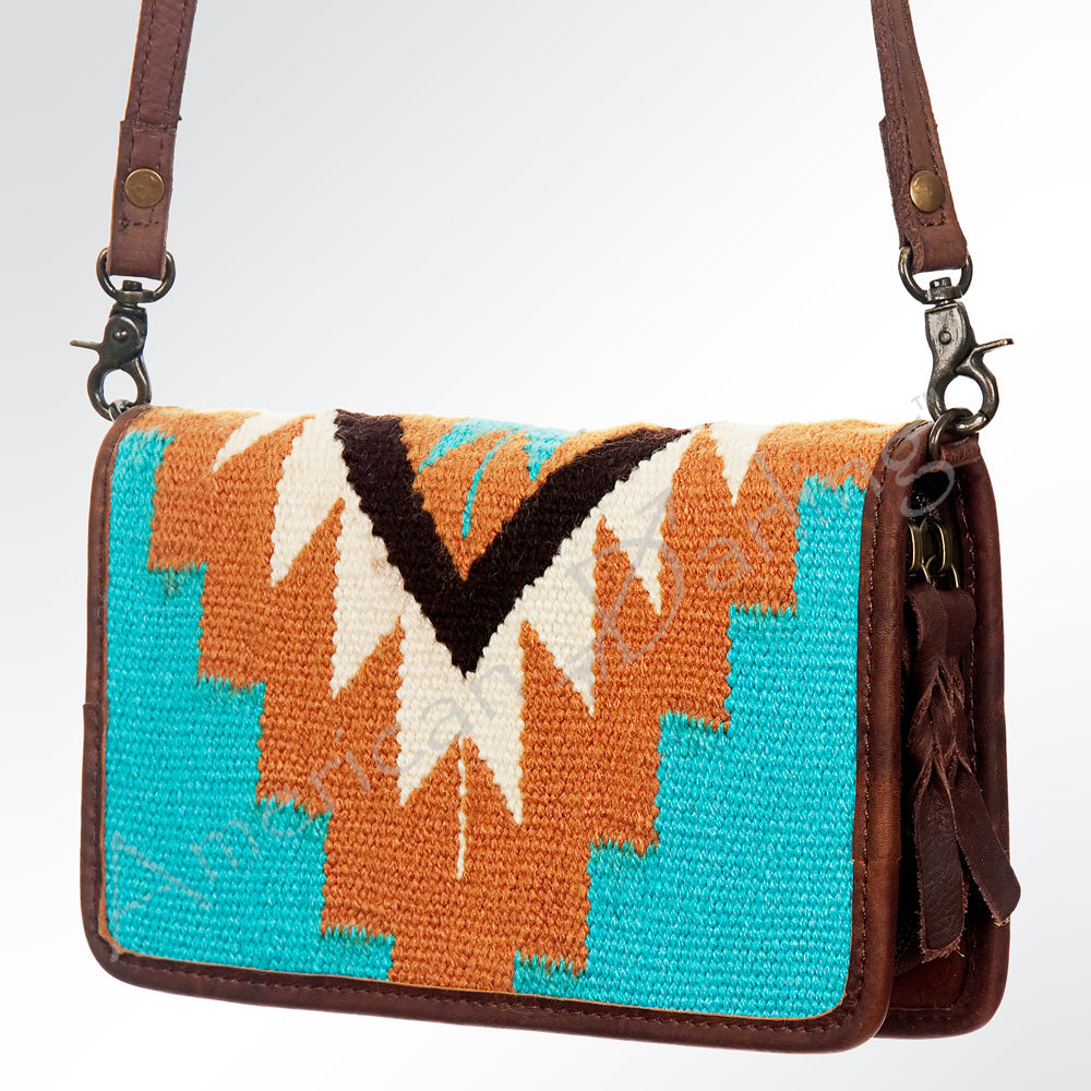 American Darling Organizer Saddle Blanket Genuine Leather Western Women Bag Handbag Purse | for Cute Travel