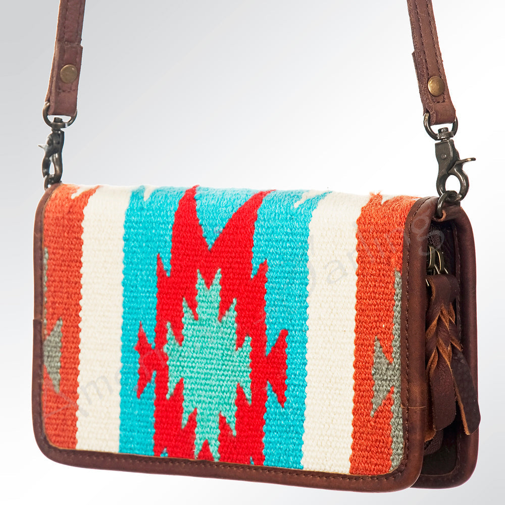 American Darling Organizer Saddle Blanket Genuine Leather Western Women Bag Handbag Purse | for Cute Travel