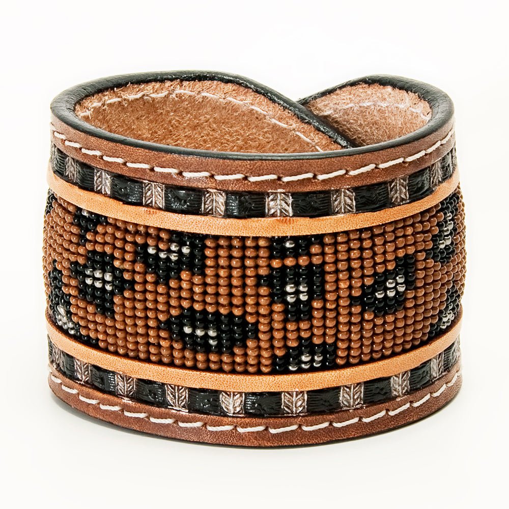 American Darling Bracelet Hand Tooled Carved Genuine Leather Women | Handmade Western Rustic