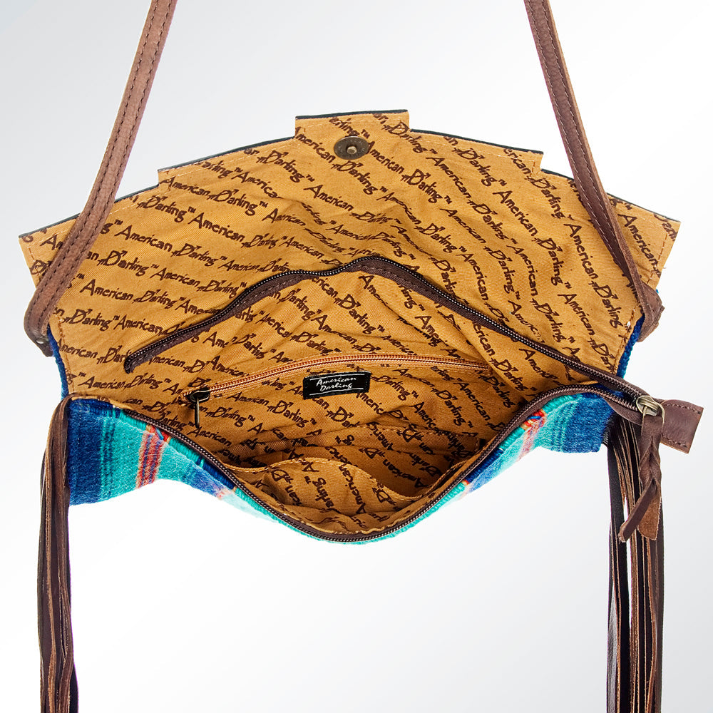 American Darling Hand Tooled Saddle Blanket Genuine Leather
