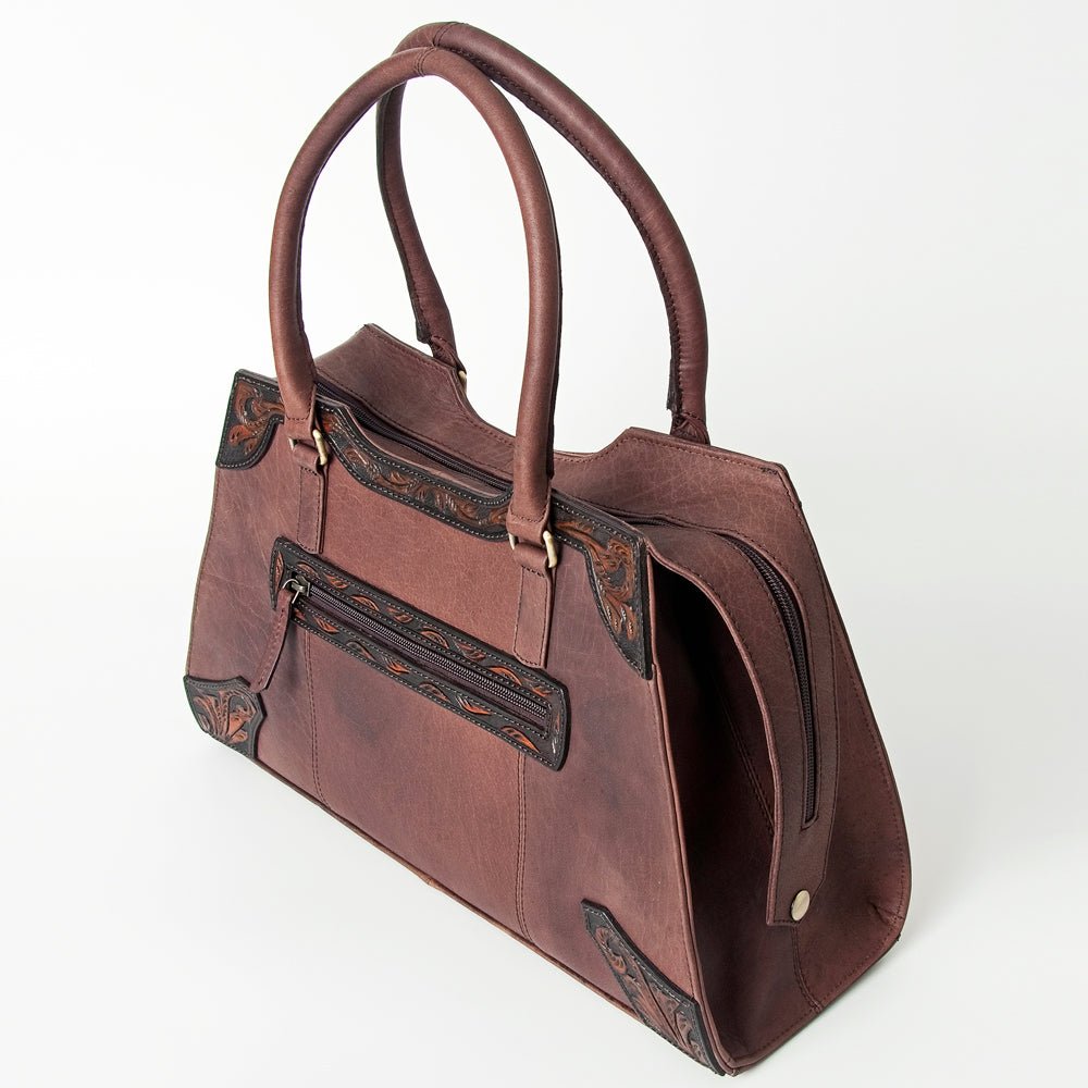 American Darling Tote Hand Tooled Genuine Leather