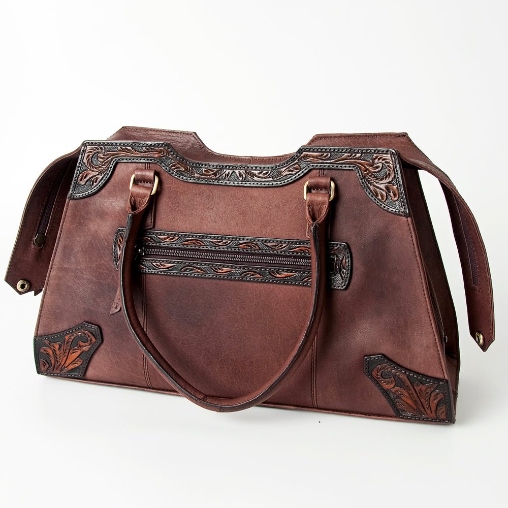 American Darling Tote Hand Tooled Genuine Leather
