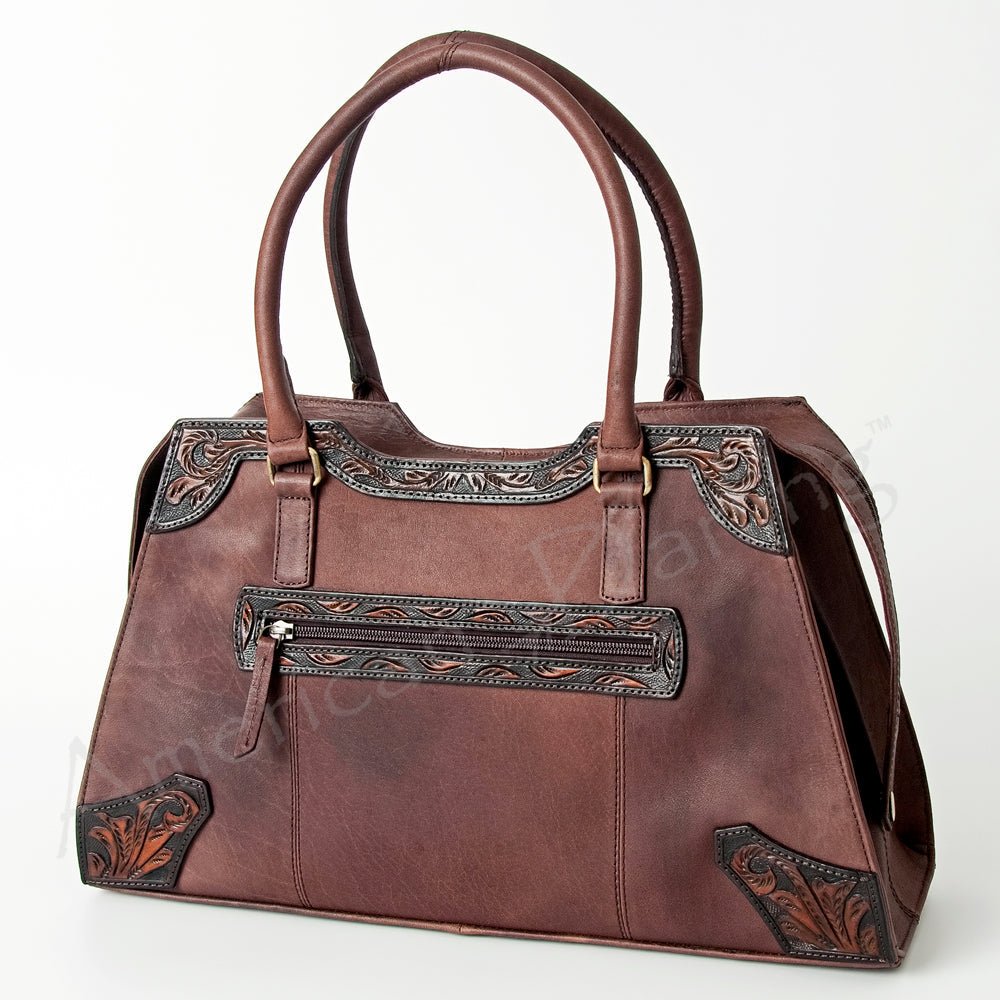 American Darling Tote Hand Tooled Genuine Leather