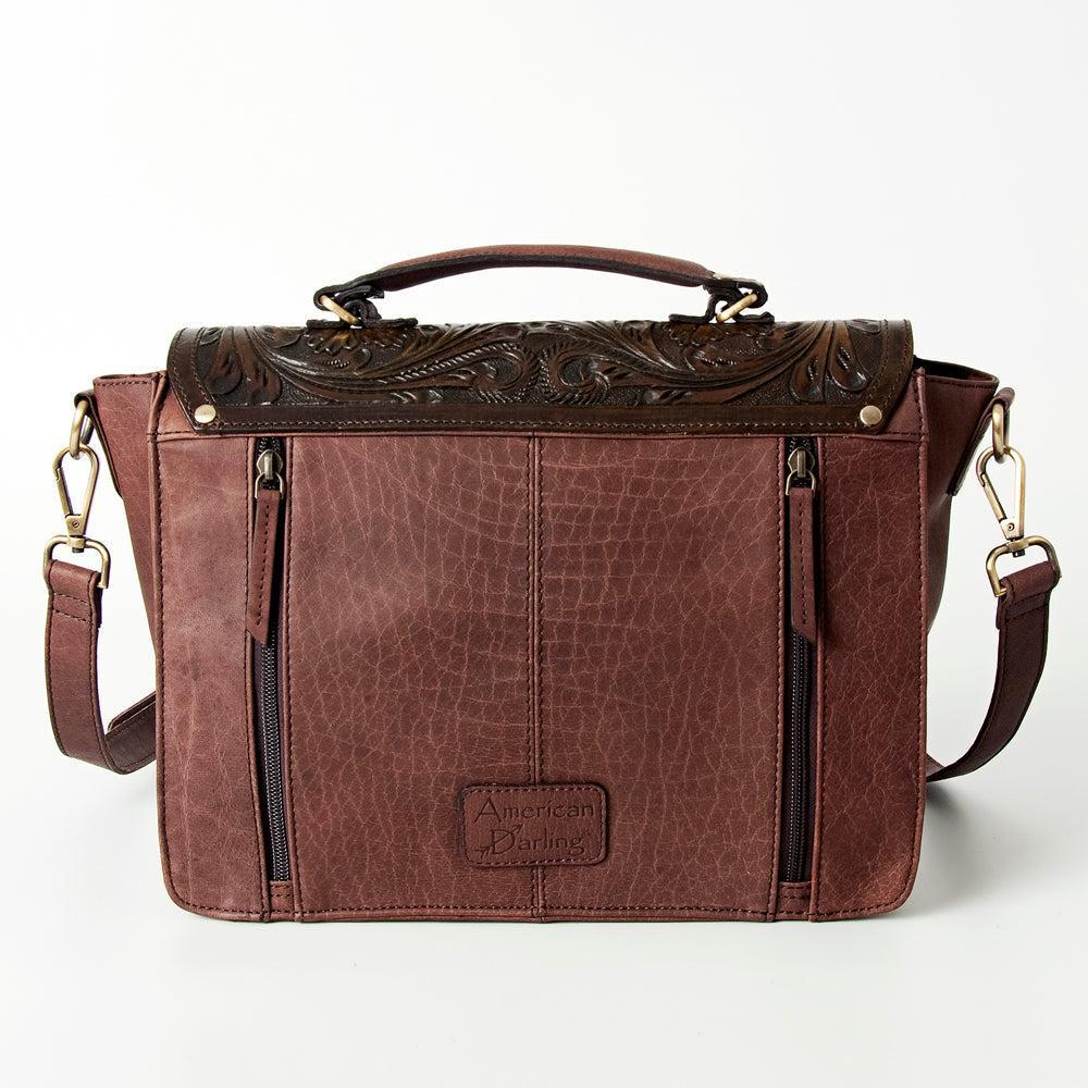 American Darling Hand-Tooled Leather Fringe Crossbody Bag