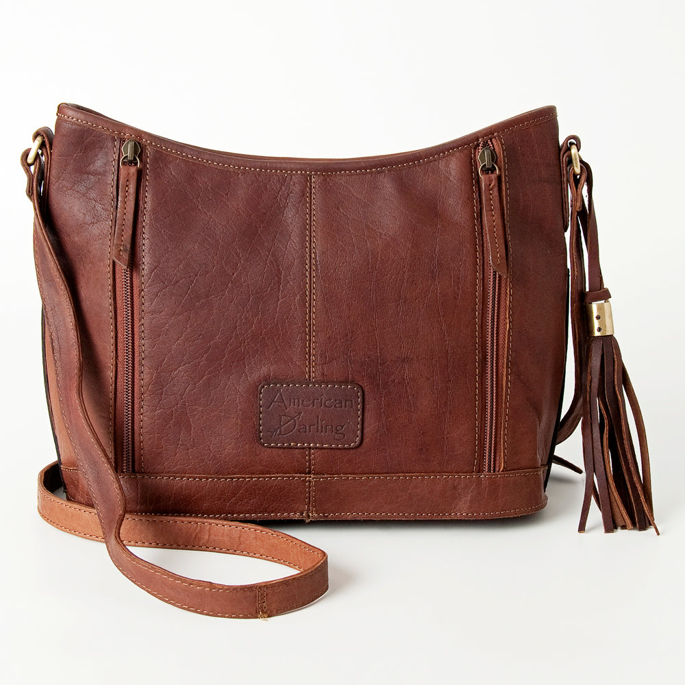 American Darling Messenger Hand Tooled Genuine Leather