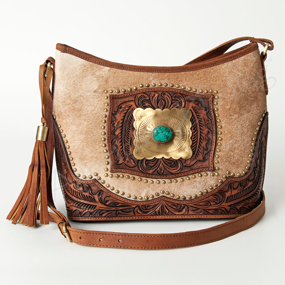 American Darling Messenger Hand Tooled Genuine Leather