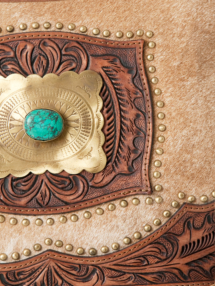 American Darling Messenger Hand Tooled Genuine Leather