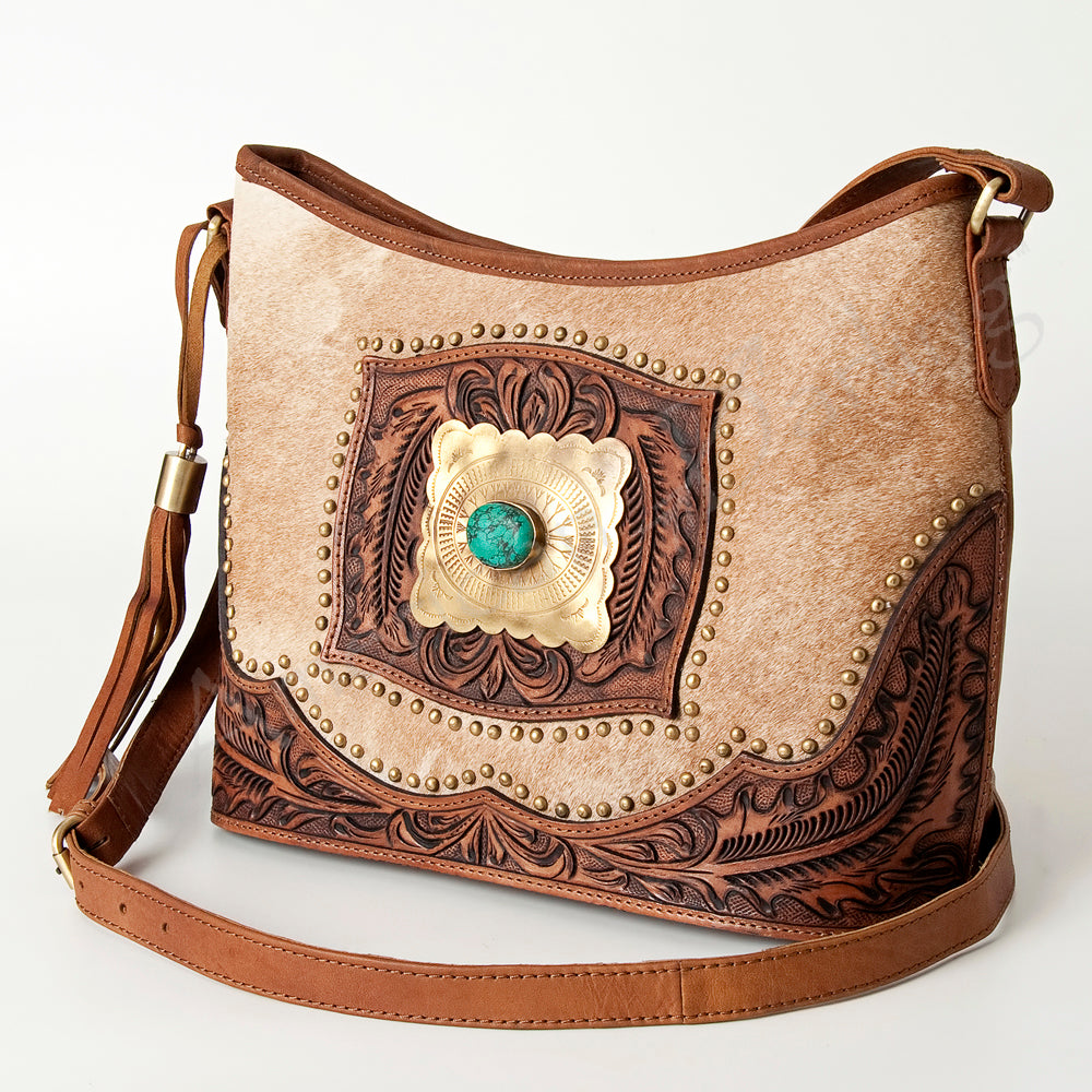 American Darling Messenger Hand Tooled Genuine Leather
