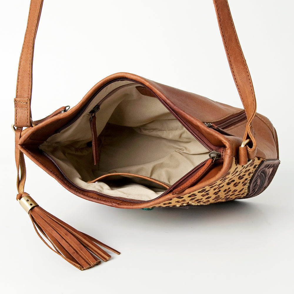 American Darling Messenger Hand Tooled Genuine Leather