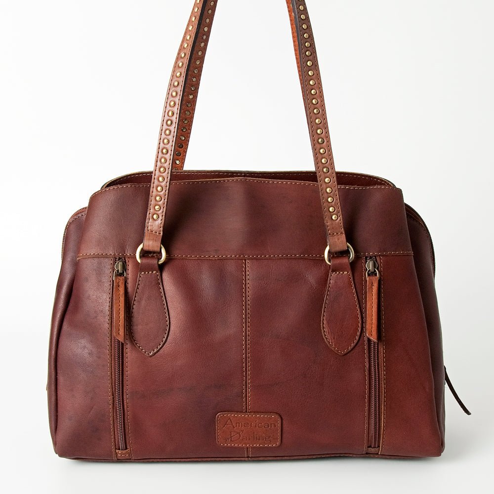 American Darling Tote Hand Tooled Genuine Leather