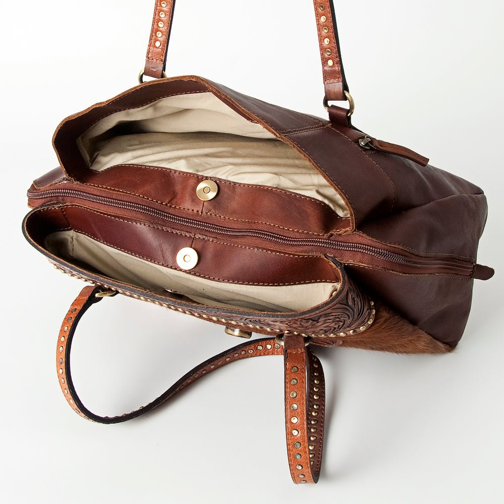 American Darling Tote Hand Tooled Genuine Leather