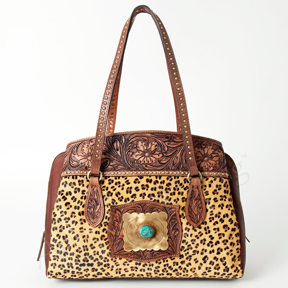 American Darling Tote Hand Tooled Genuine Leather