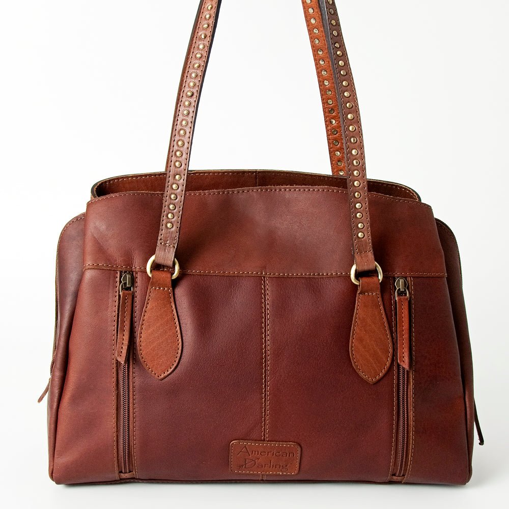 American Darling Tote Hand Tooled Genuine Leather