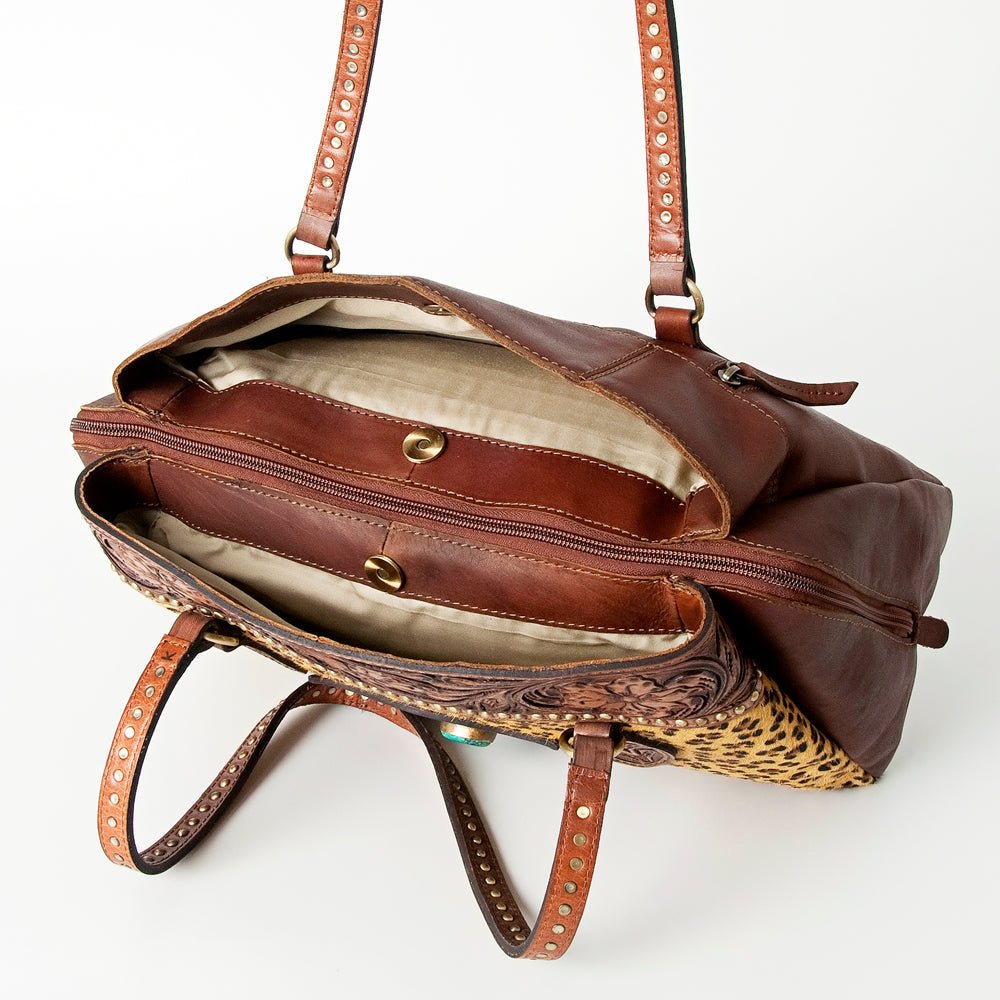 American Darling Tote Hand Tooled Genuine Leather
