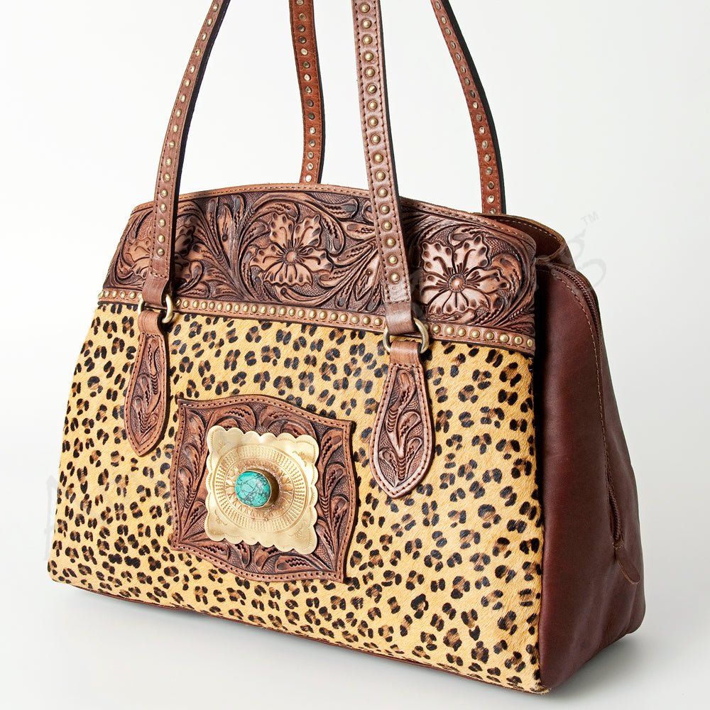 American Darling Tote Hand Tooled Genuine Leather