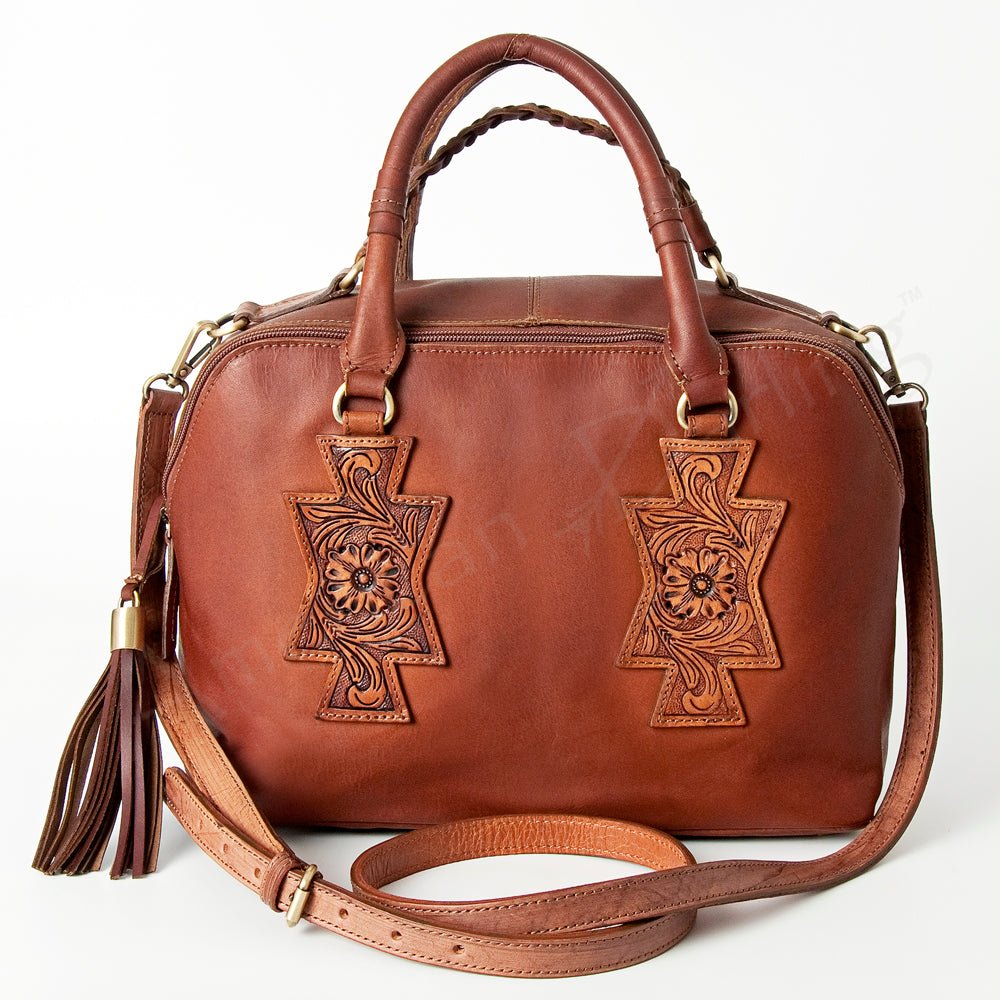 American Darling Tote Hand Tooled Genuine Leather