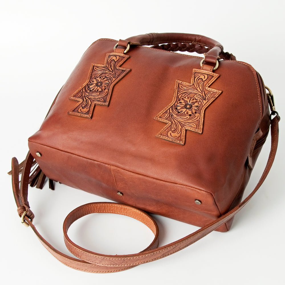 American Darling Tote Hand Tooled Genuine Leather
