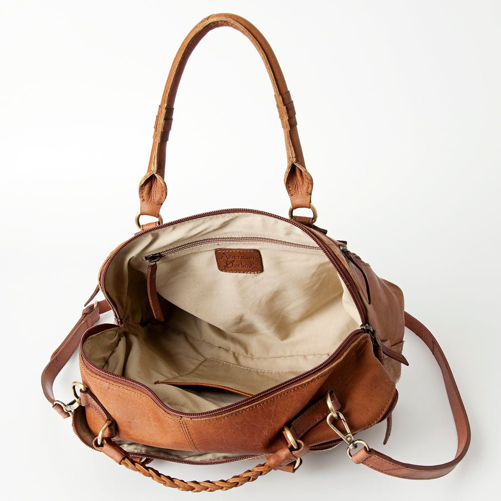 American Darling Tote Hand Tooled Genuine Leather
