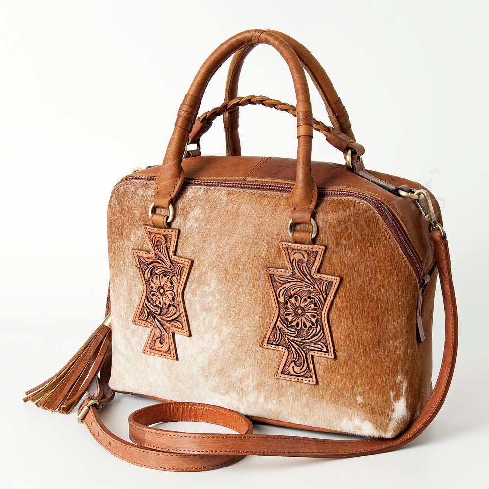 American Darling Tote Hand Tooled Genuine Leather