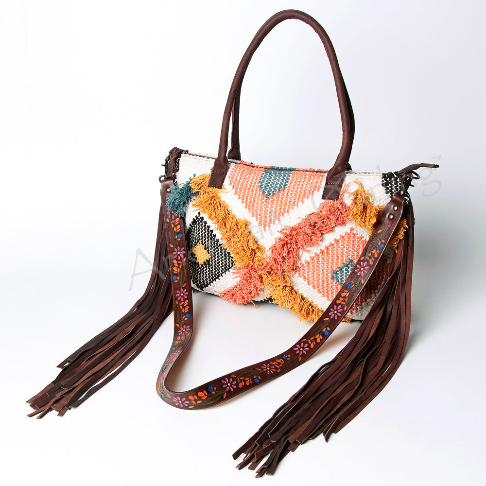 American Darling Crossbody Saddle Blanket Genuine Leather