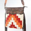 American Darling Hand-Tooled Saddle Blanket Leather Crossbody Bag