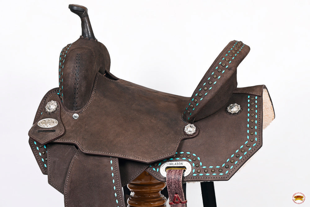 Hilason Flex-Tree Western Barrel & Trail Leather Saddle