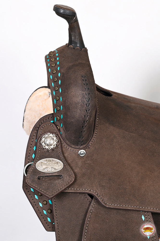 Hilason Flex-Tree Western Barrel & Trail Leather Saddle