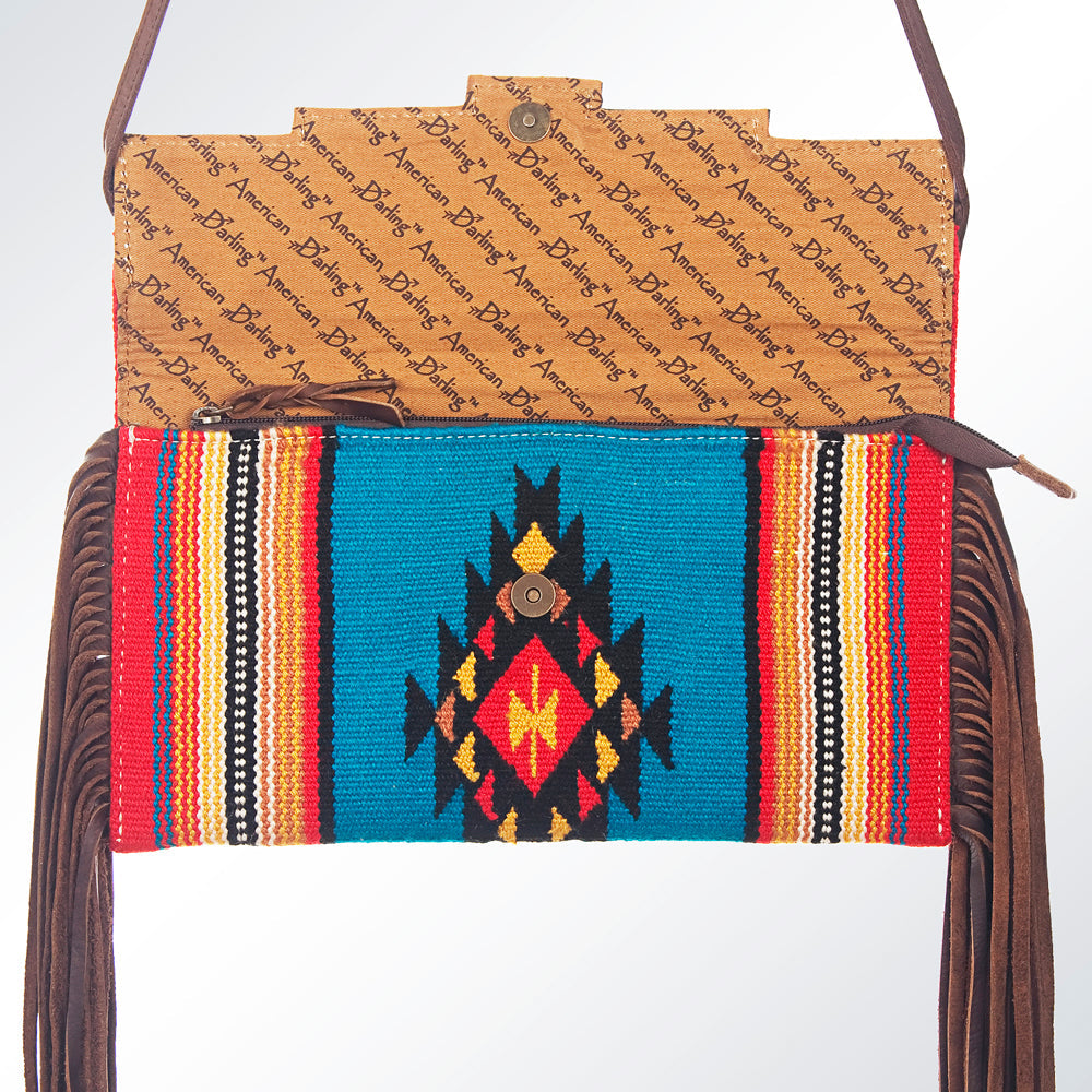 American Darling Hand Tooled Saddle Blanket Genuine Leather