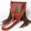 American Darling Hand-Tooled Genuine Leather Crossbody Bag