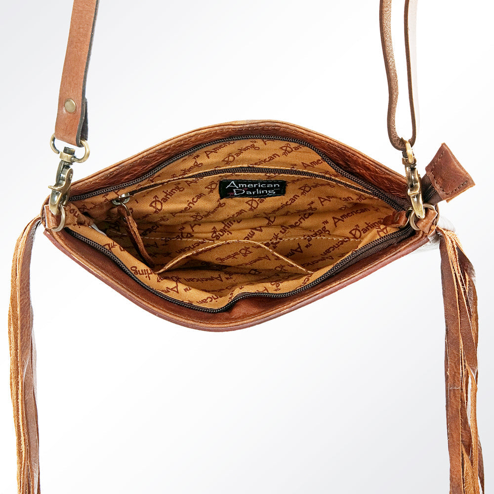 American Darling Hand-Tooled Genuine Leather Crossbody Bag