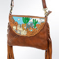 American Darling Hand-Tooled Genuine Leather Crossbody Bag
