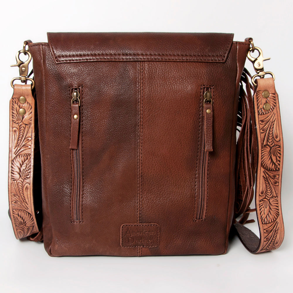 American Darling Hand-Tooled Genuine Leather Crossbody Bag