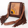 American Darling Hand-Tooled Genuine Leather Crossbody Bag