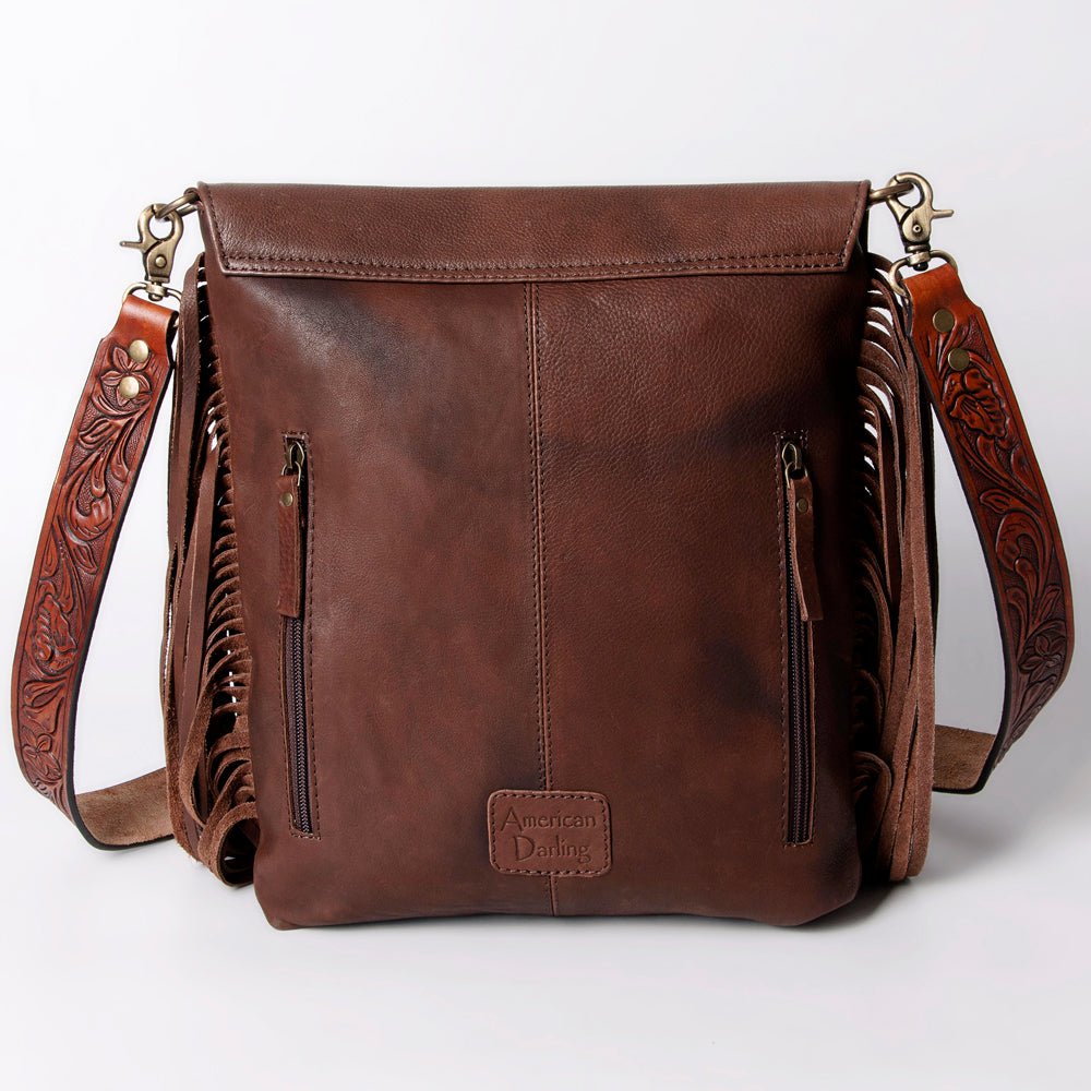 American Darling Large Crossbody Hand Tooled Genuine Leather
