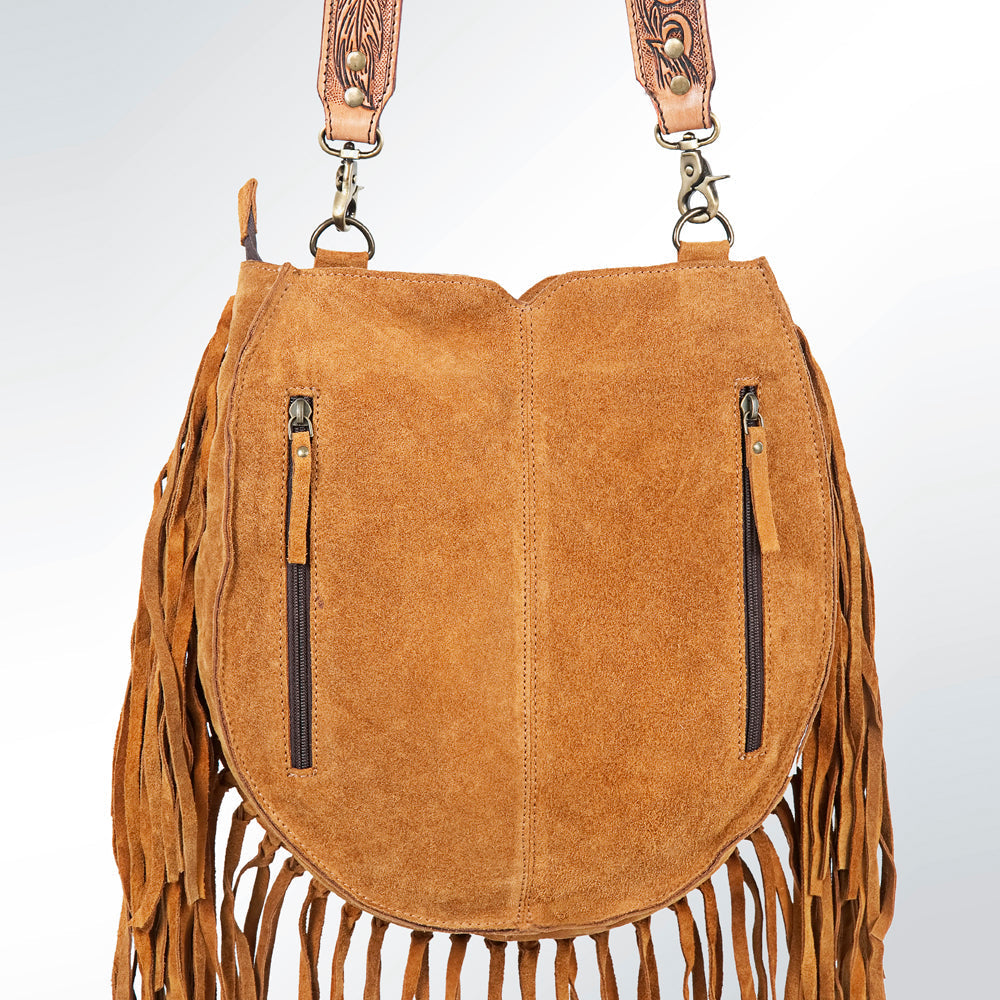 American Darling Hand-Tooled Genuine Leather Large Crossbody Bag