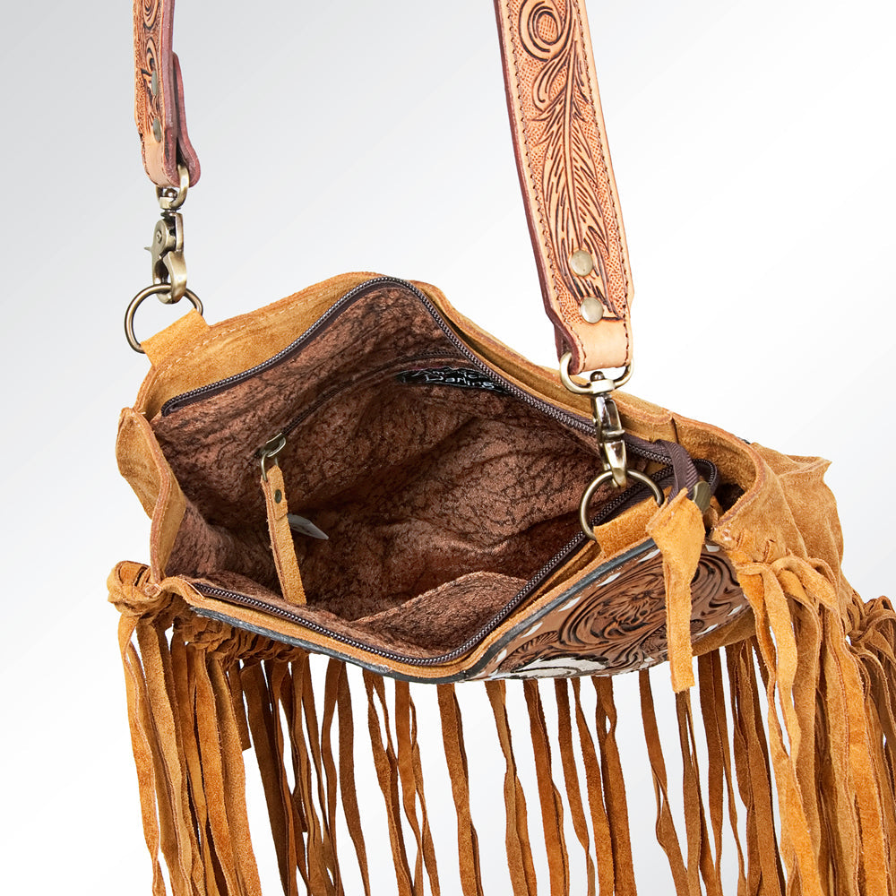 American Darling Hand-Tooled Genuine Leather Large Crossbody Bag
