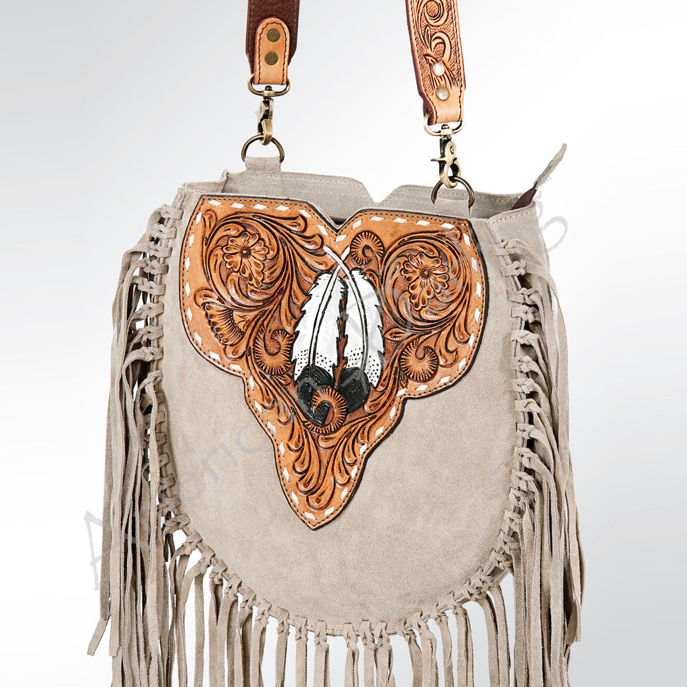 American Darling Hand-Tooled Genuine Leather Large Crossbody Bag