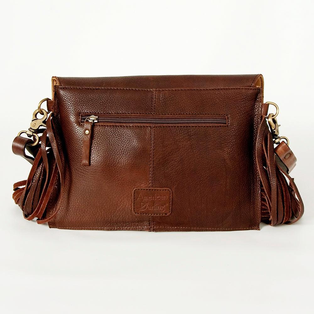 American Darling Hand-Tooled Genuine Leather Crossbody Bag