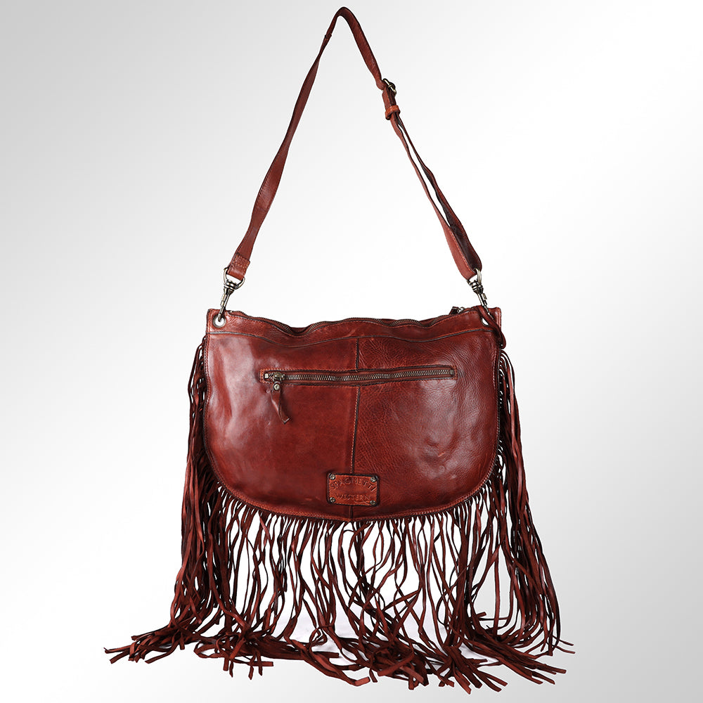 Spaghetti Western Hobo Vintage Handmade Drum Dyed Genuine European Cowhide Leather