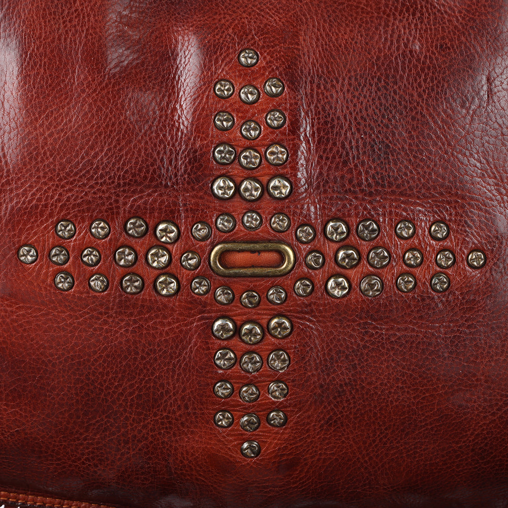 Spaghetti Western Hobo Vintage Handmade Drum Dyed Genuine European Cowhide Leather