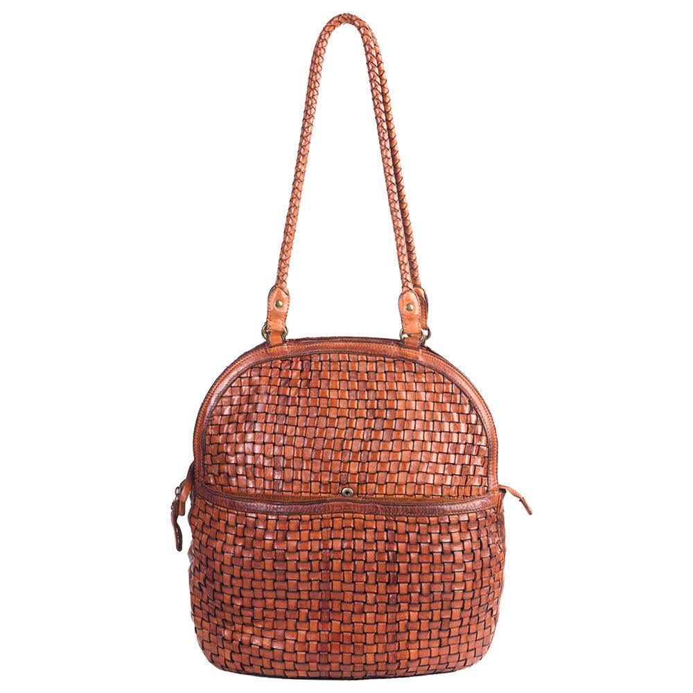 Spaghetti Western Tote Vintage Handmade Drum Dyed Genuine European Cowhide Leather