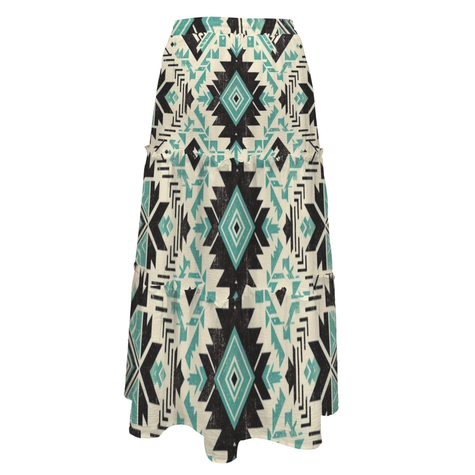 Baha Ranch San Angelo Aztec Tiered Prairie Maxi Skirt by Baha Ranch Western Wear - product image 5