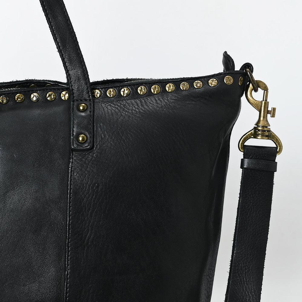 Spaghetti Western Tote Vintage Handmade Drum Dyed Genuine European Cowhide Leather