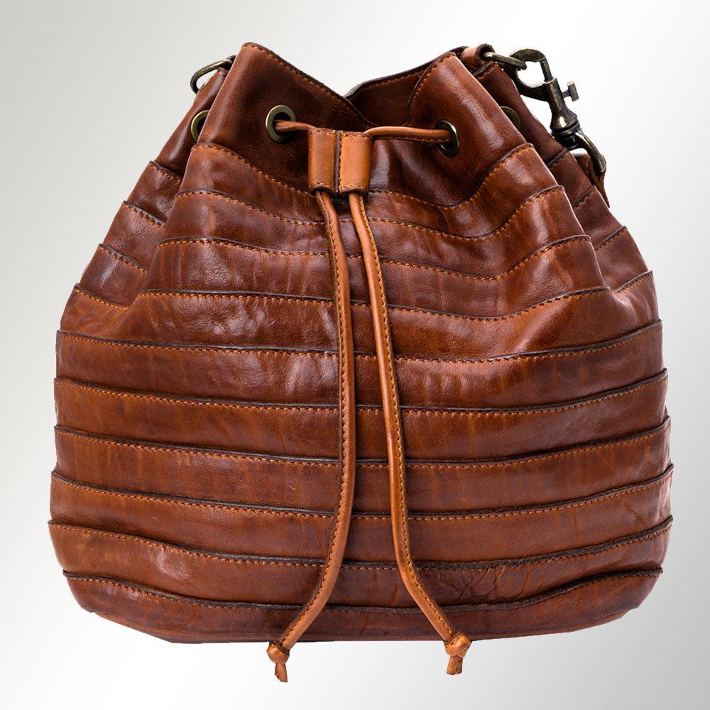 Spaghetti Western Hobo Vintage Handmade Drum Dyed Genuine European Cowhide Leather