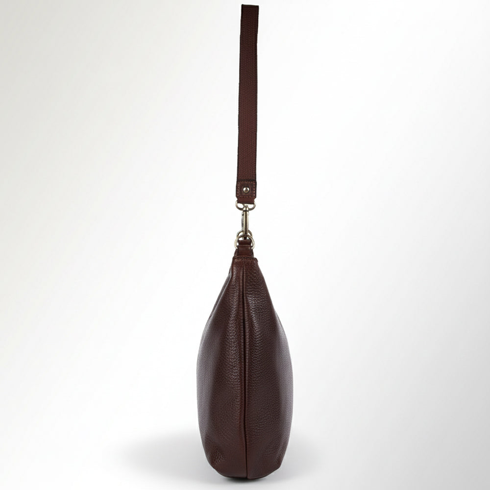 Spaghetti Western Swc140Brn Hobo Vintage Handmade Drum Dyed Genuine European Cowhide Leather Women Bag Western Handbag Purse