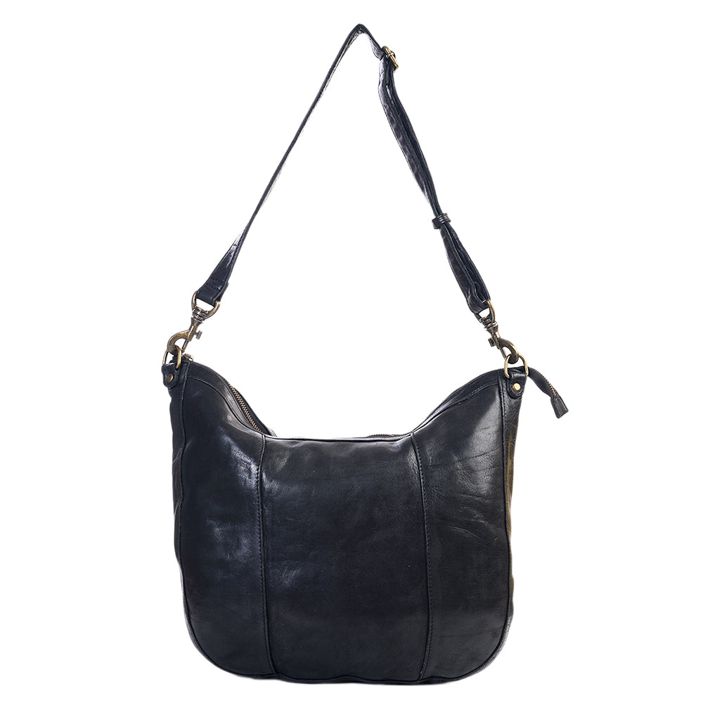 Spaghetti Western Hobo Vintage Handmade Drum Dyed Genuine European Cowhide Leather