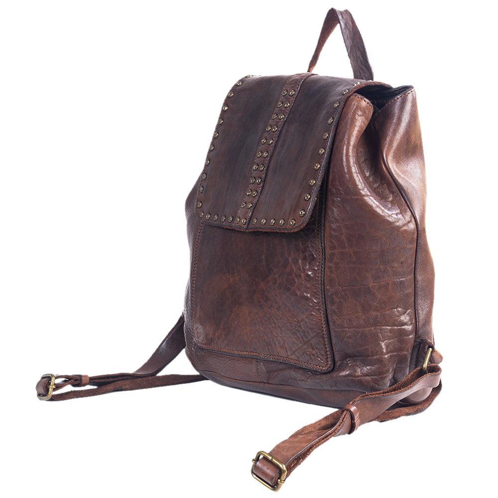 Spaghetti Western Backpack Vintage Handmade Drum Dyed Genuine European Cowhide Leather