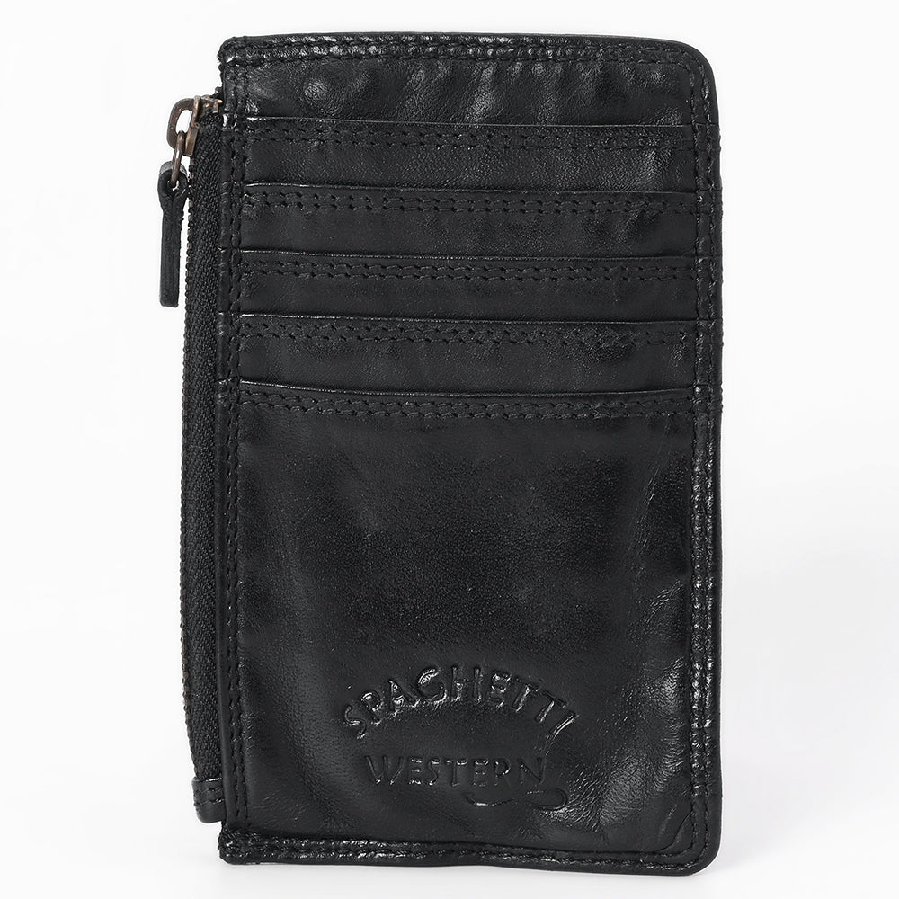 Spaghetti Western Card-Holder Vintage Handmade Drum Dyed Genuine European Cowhide Leather