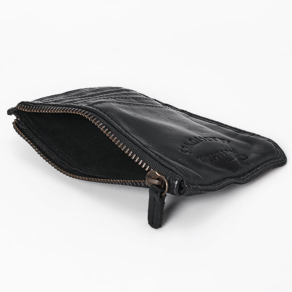 Spaghetti Western Card-Holder Vintage Handmade Drum Dyed Genuine European Cowhide Leather
