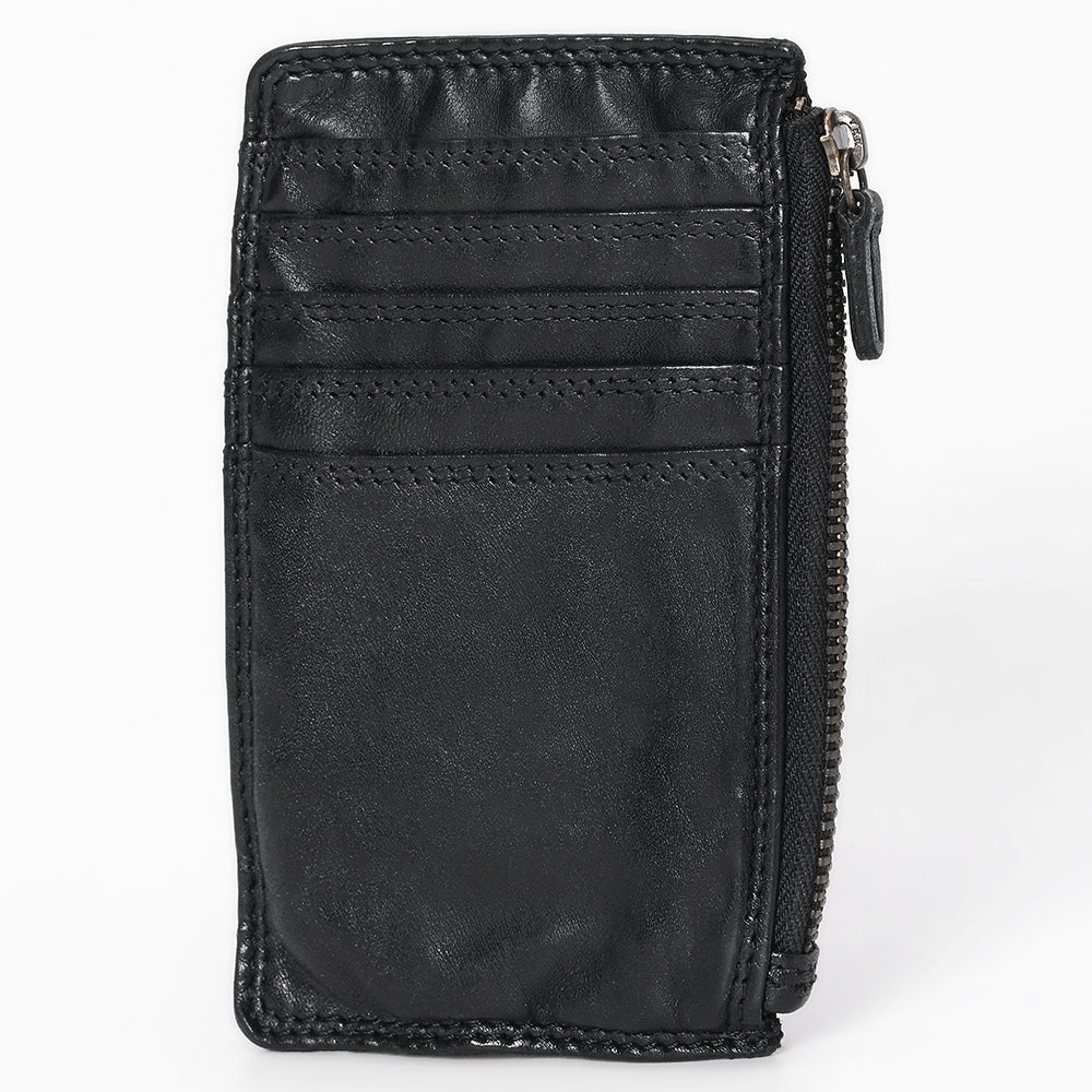 Spaghetti Western Card-Holder Vintage Handmade Drum Dyed Genuine European Cowhide Leather